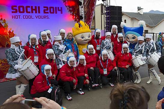 Schweizer Delegation in Sochi an den paralympischen Wintergames