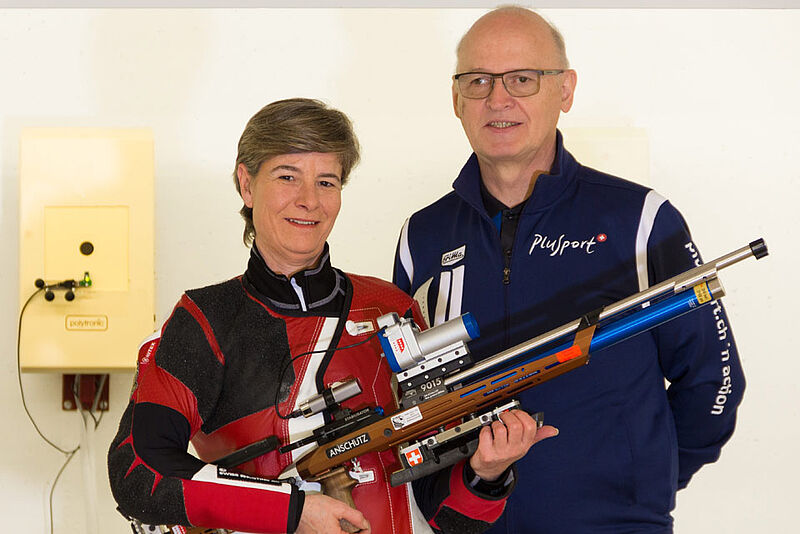 Claudia Kunz-Inderkummen und Nationaltrainer Heinz Reichle