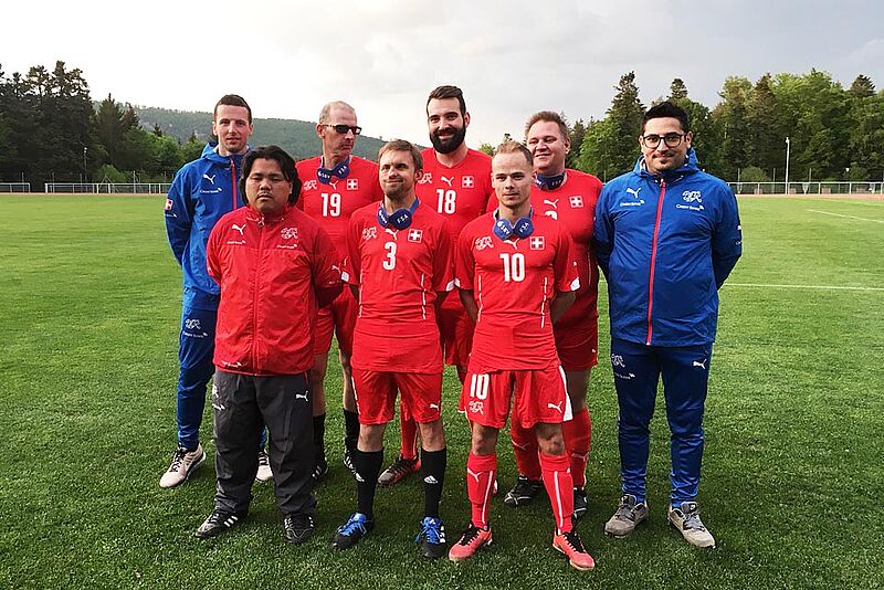 L’équipe suisse de cécifoot