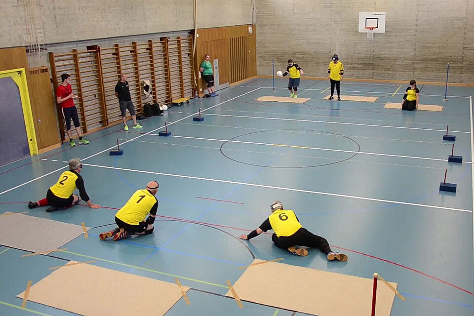 Die Amriswiler Mannschaft beim Training