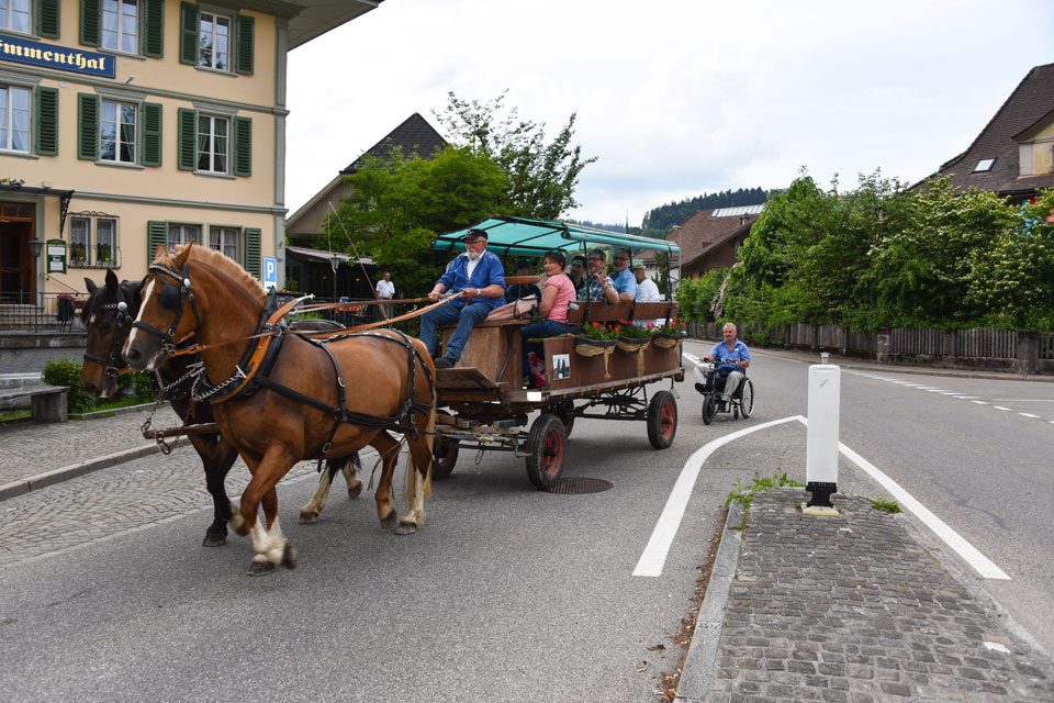 Météo favorable pour une balade en calèche à Langnau