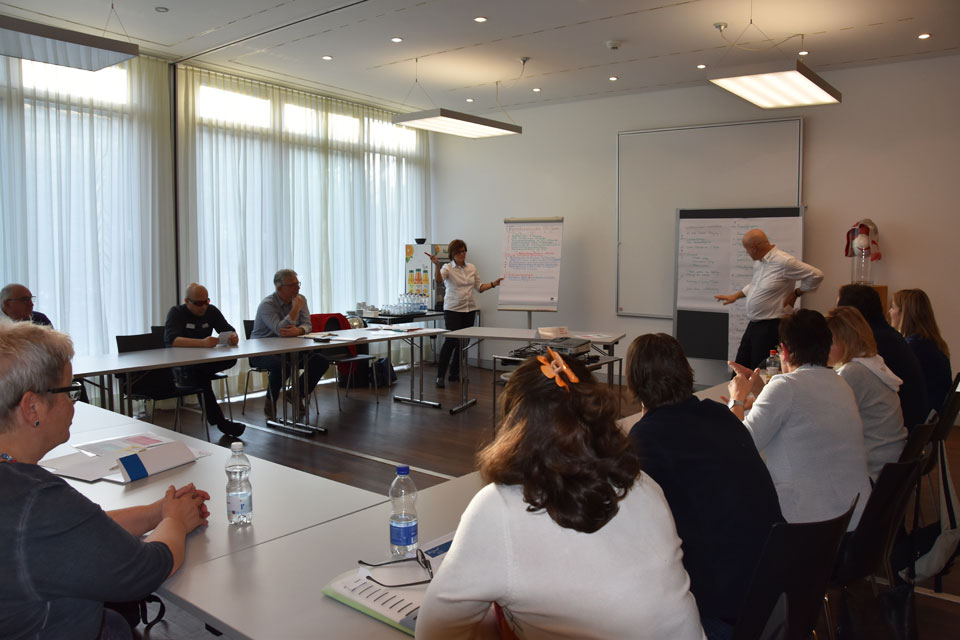 Die Workshopgruppe an der Arbeit