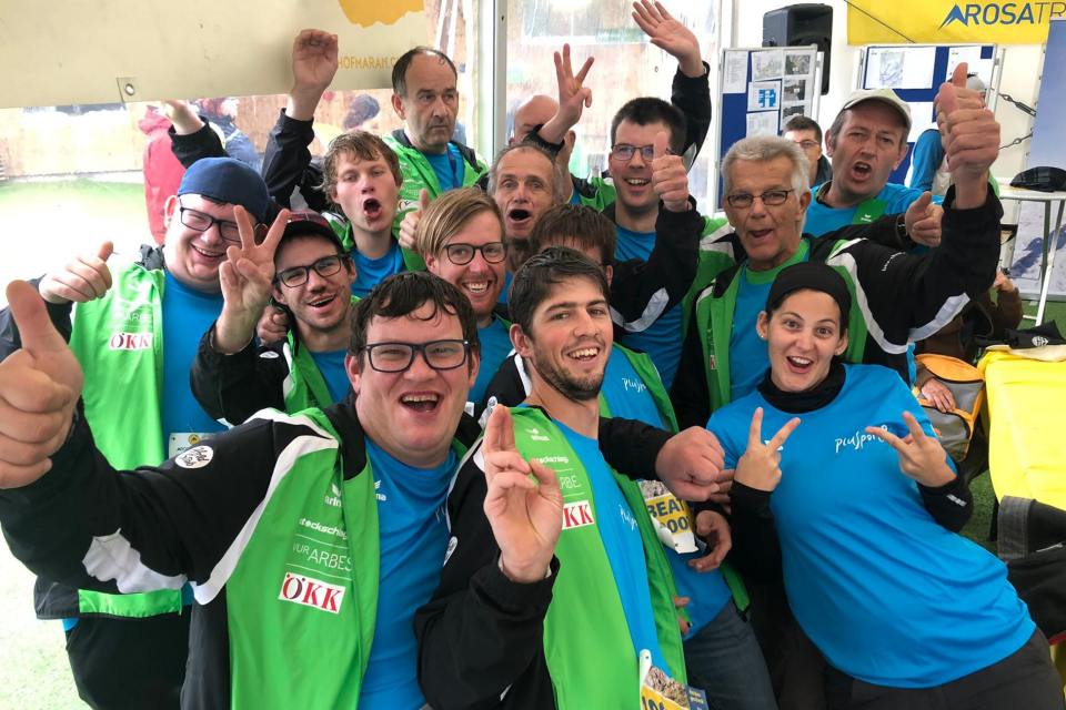 Der btv chur Behindertensport machte Stimmung im Festzelt