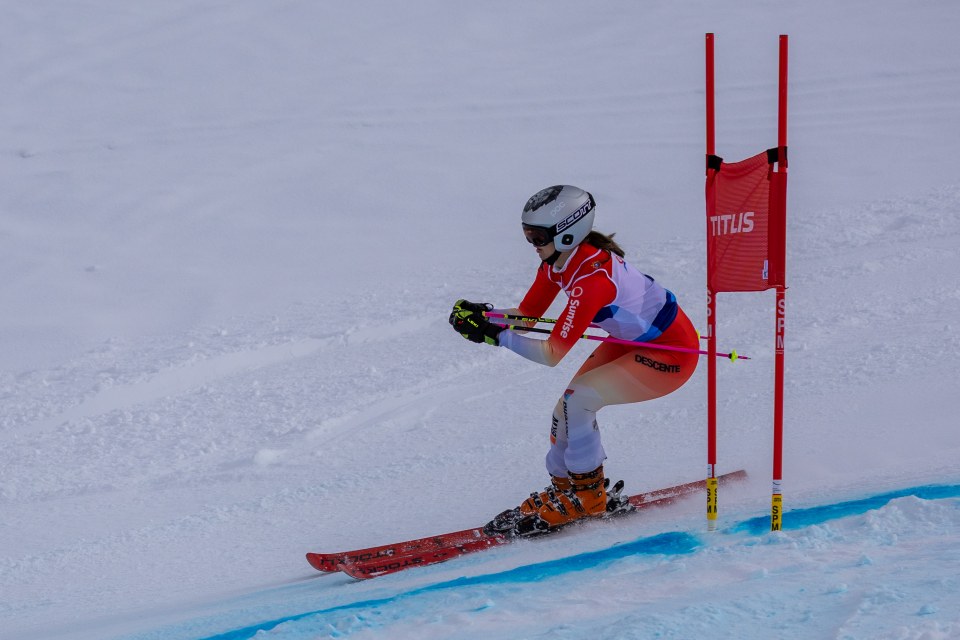 Céline van Till im Riesenslalom auf Rang 2 (Foto: Kompetenzzentrum Sport der Armee / CISM) 