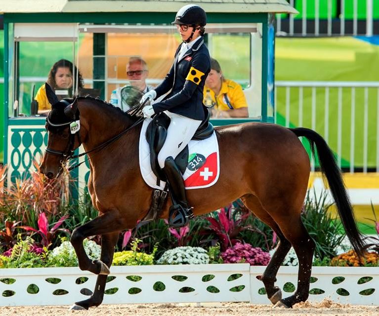 Céline van Till, Paralympische Reiterin Reiterin Céline van Till hoch zu Pferd, Wettkampfsituation