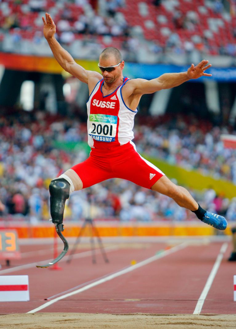 Urs Kolly, PluSportathlet Urs Kolly, PluSportathlet beim Weitsprung